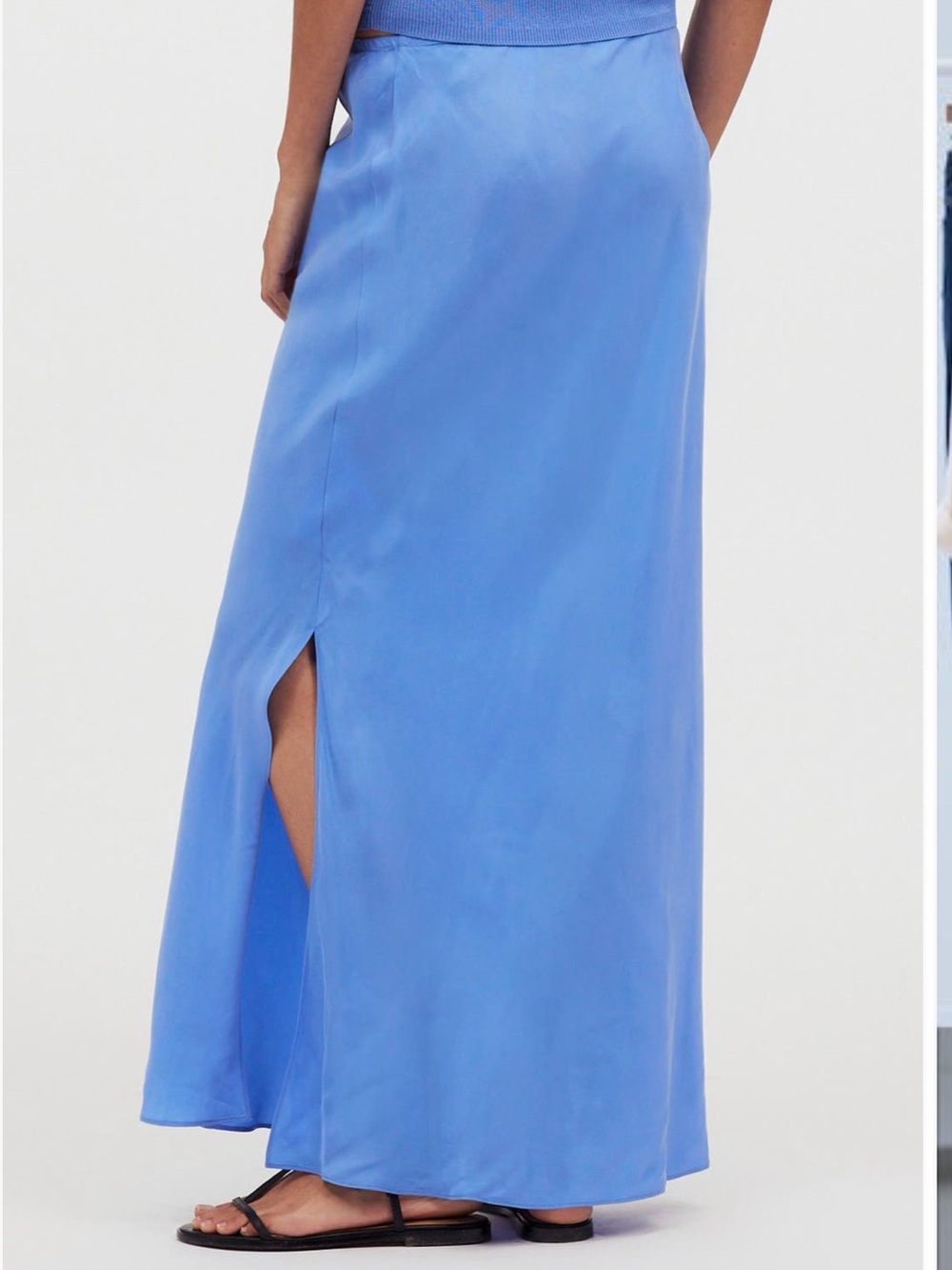Madewell Cornflower Blue Maxi Skirt - Picture 3 of 8